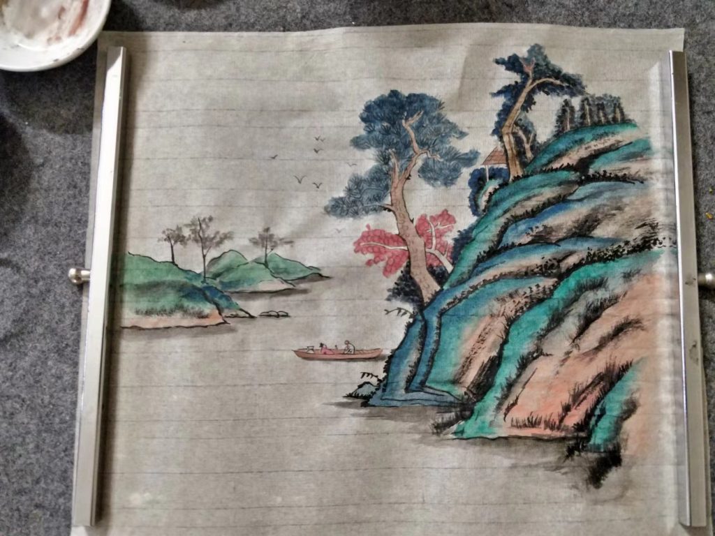 国画青绿山水