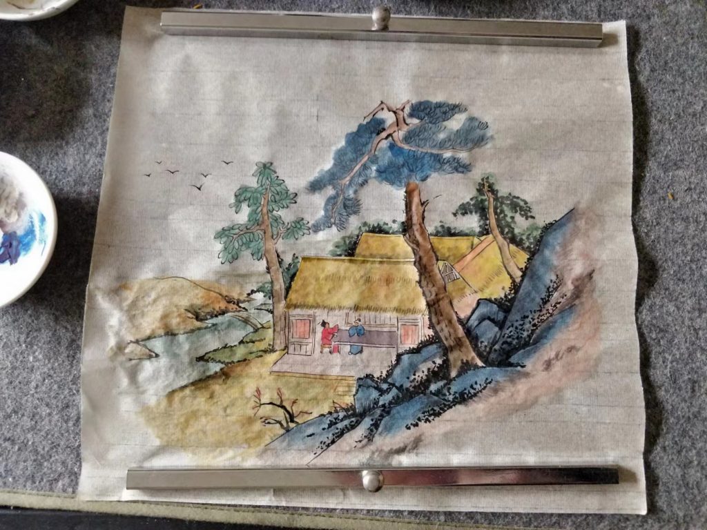 国画青绿山水