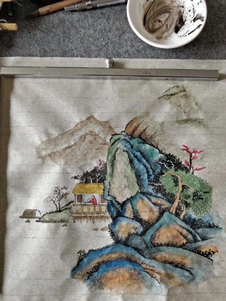 国画青绿山水